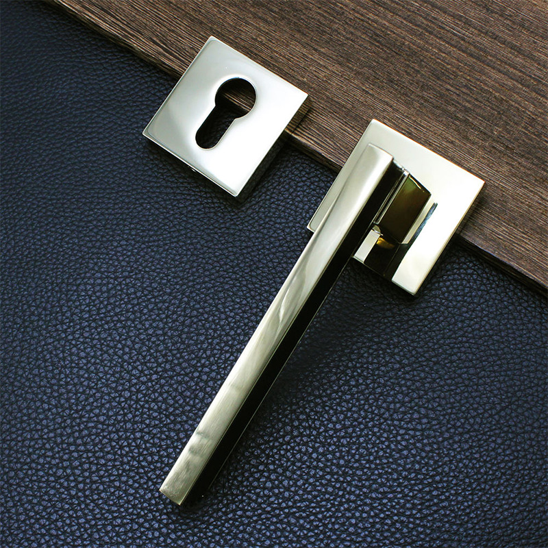 Genuine leather solid handle modern mechanical door lock