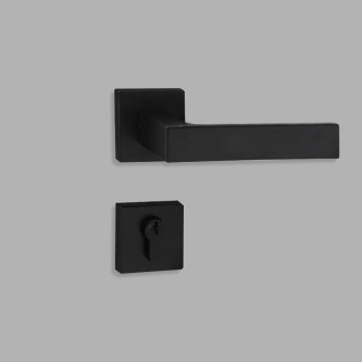 Black square modern mechanical door lock