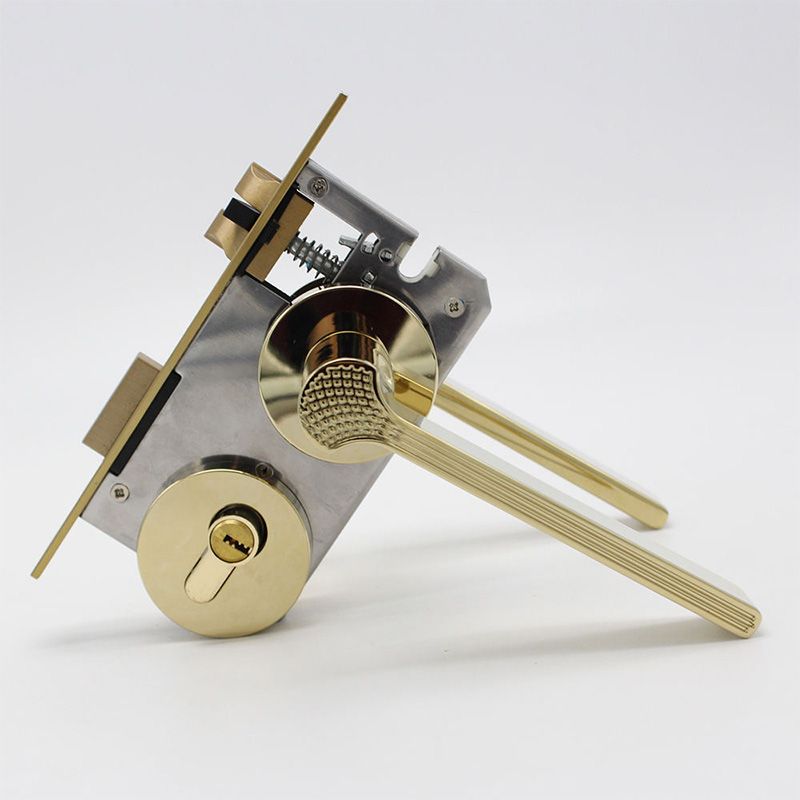 Luxury gold modern mechanical door lock