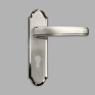 Satin stainless steel modern mechanical door lock