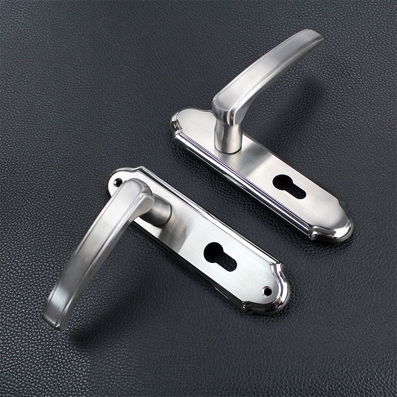 Satin stainless steel modern mechanical door lock