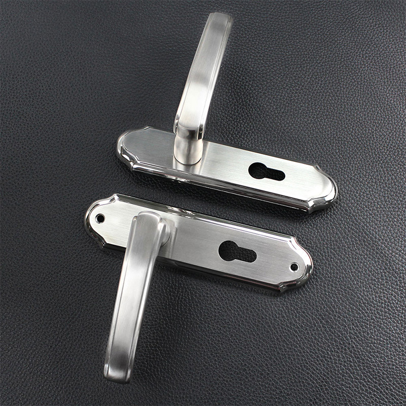 Satin stainless steel modern mechanical door lock