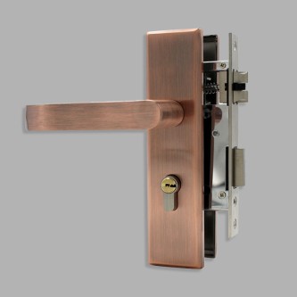 Rose gold vintage mechanical door lock