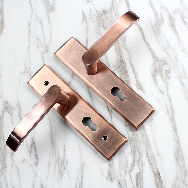 Rose gold vintage mechanical door lock