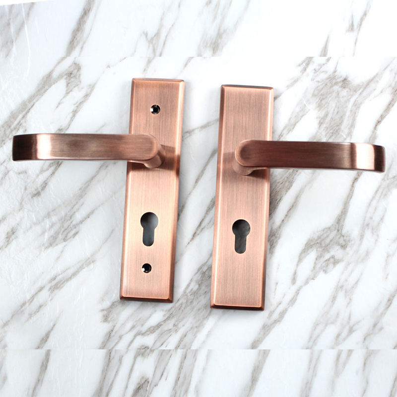 Rose gold vintage mechanical door lock