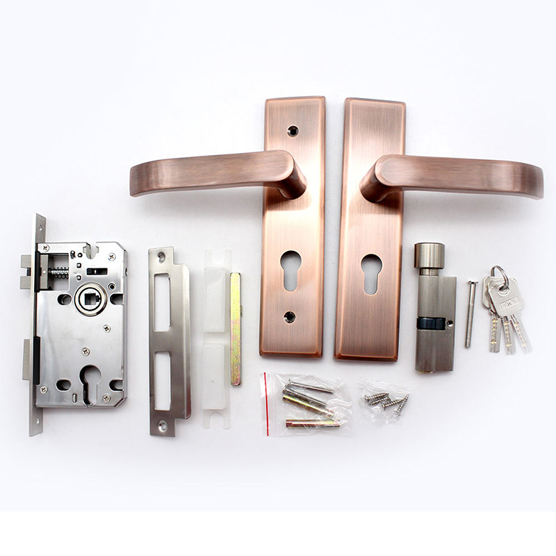 Rose gold vintage mechanical door lock