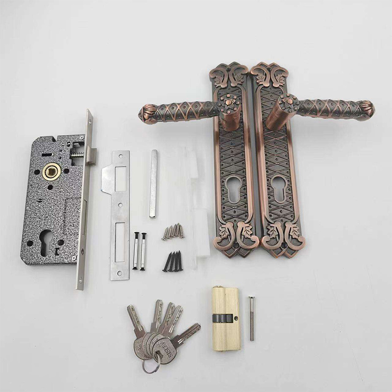 Aluminum household vintage mechanical door lock