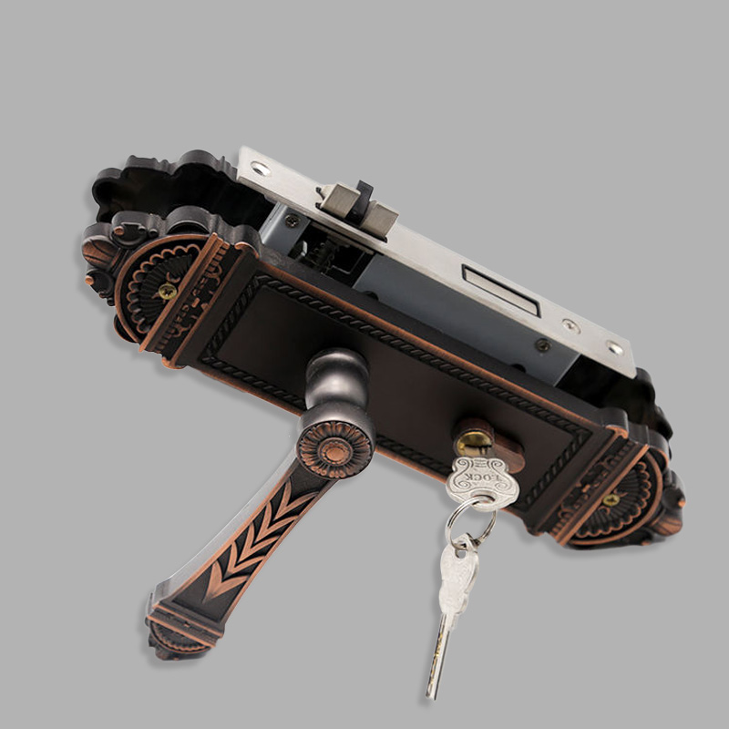 High-quality zinc alloy vintage mechanical door lock