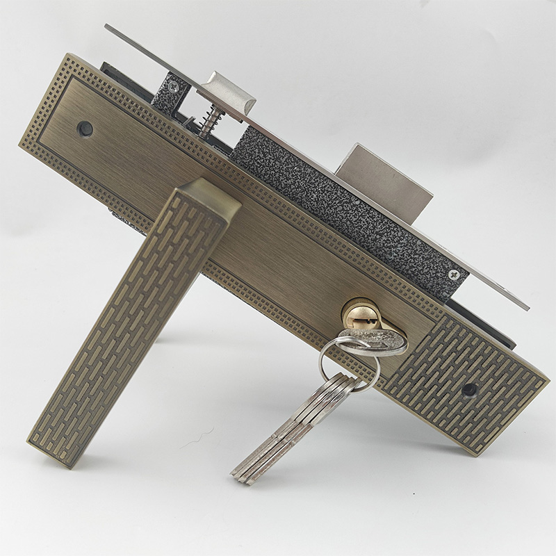 Durable aluminum alloy vintage mechanical door lock