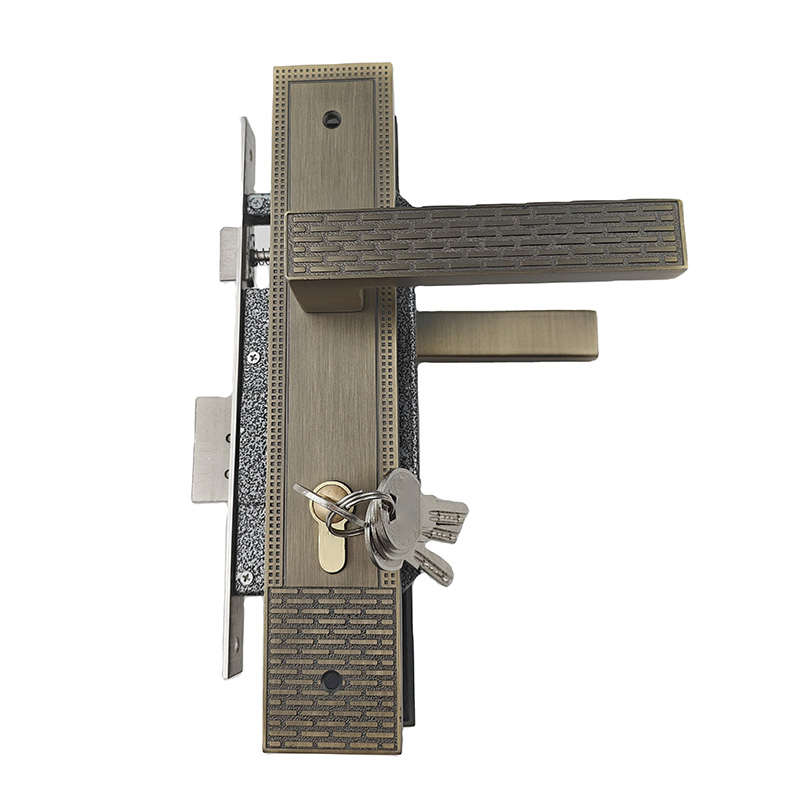 Durable aluminum alloy vintage mechanical door lock