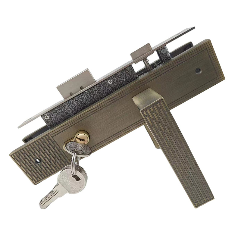 Durable aluminum alloy vintage mechanical door lock