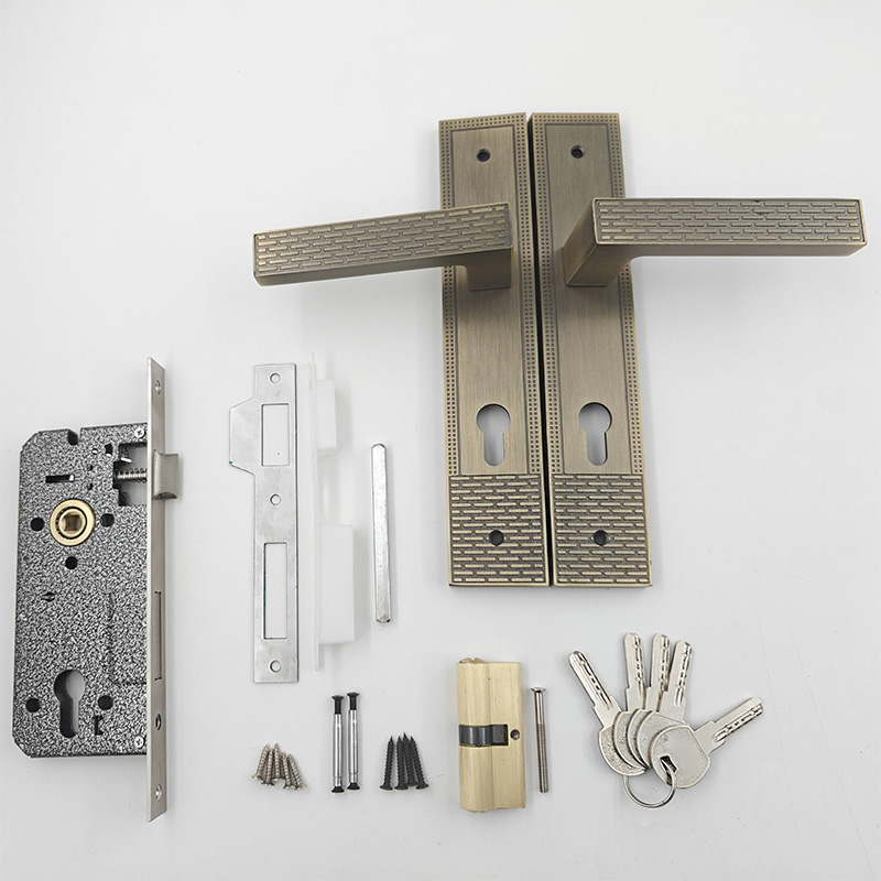 Durable aluminum alloy vintage mechanical door lock