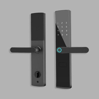 High-quality black mobile phone unlocks smart door lock