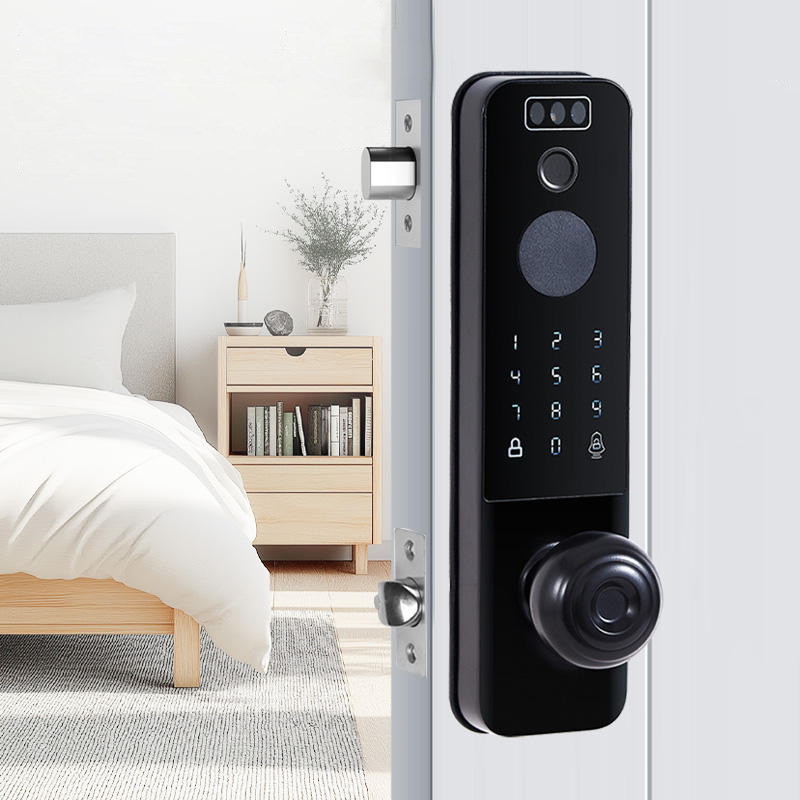 Black durable mobile phone unlocks smart door lock