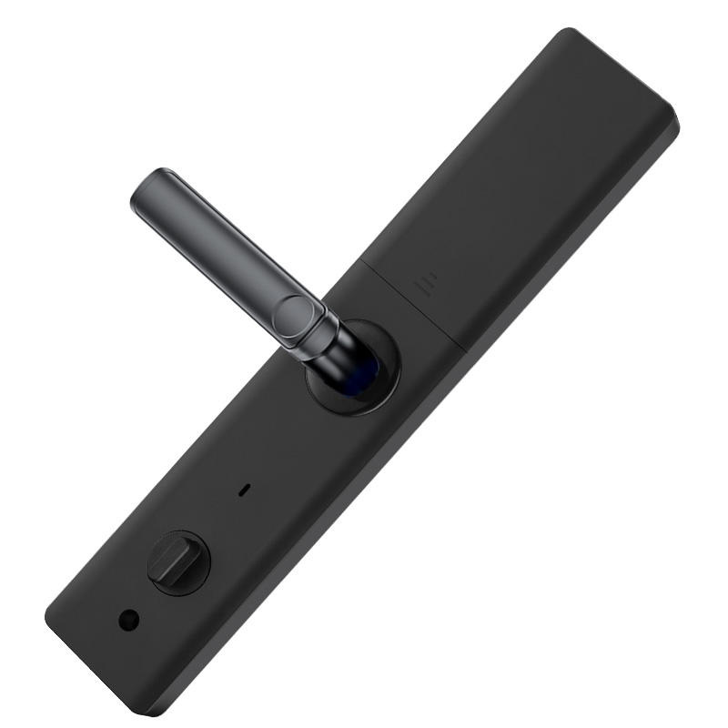 Black digital mobile phone unlocking smart door lock