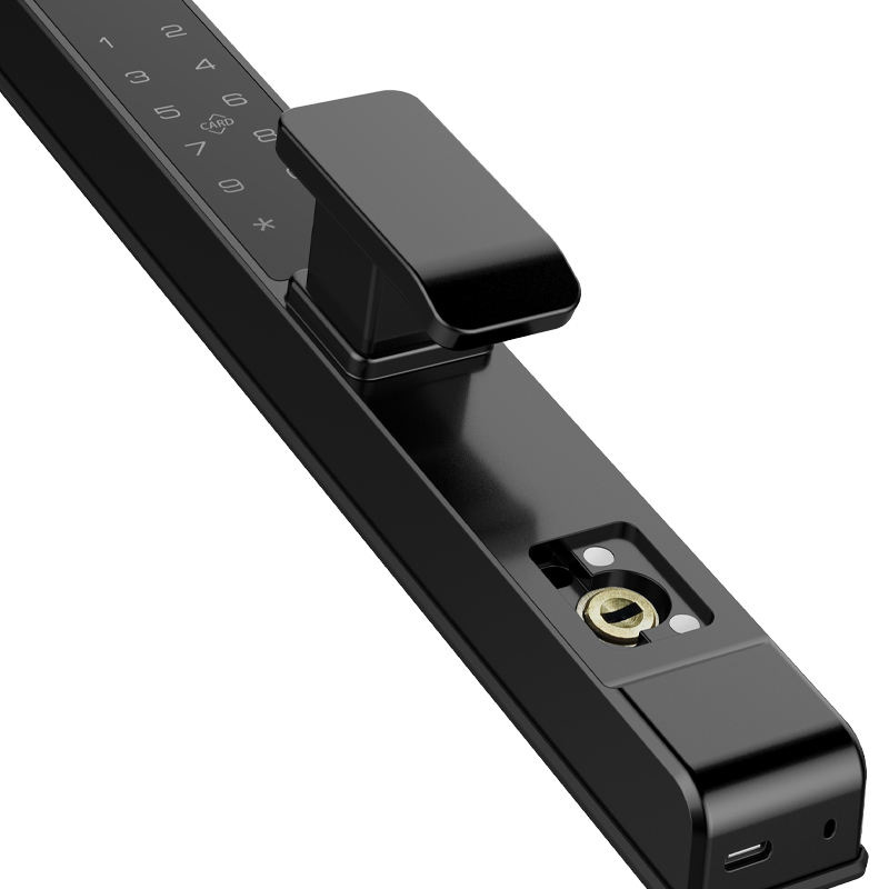 Narrow-bezel smartphone unlocking smart door lock