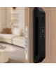 Matte black facial recognition smart door lock