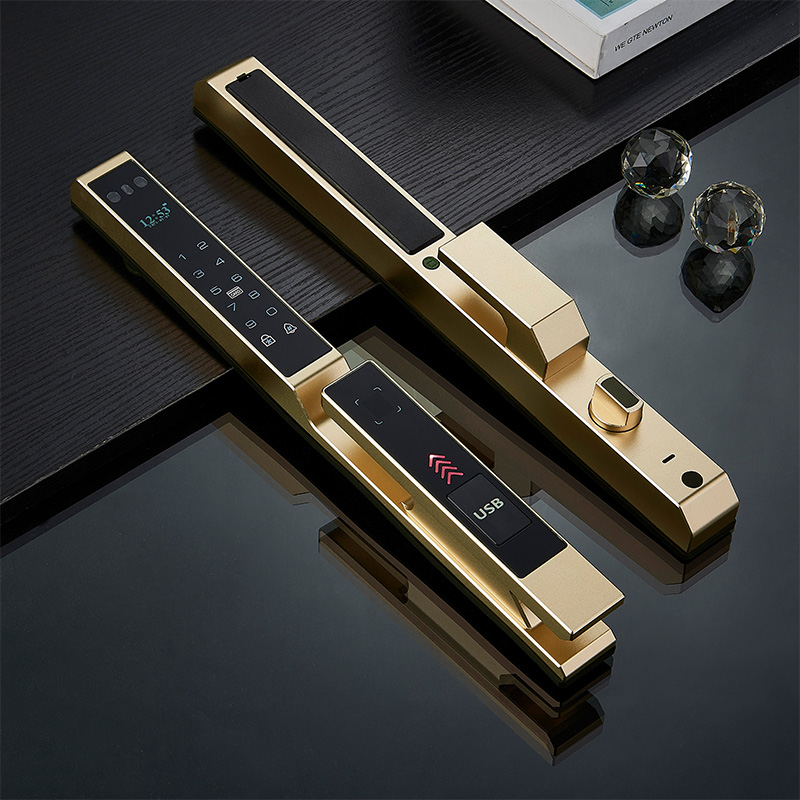 Minimalist narrow-frame face recognition smart door lock