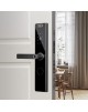 Black wireless facial recognition smart door lock
