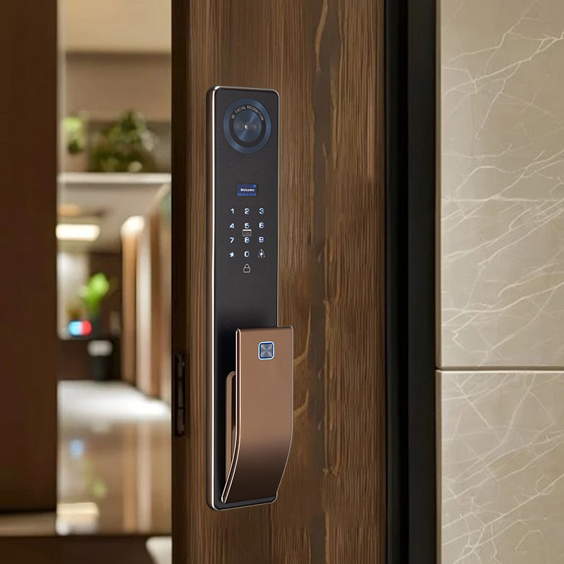 Waterproof wireless facial recognition smart door lock