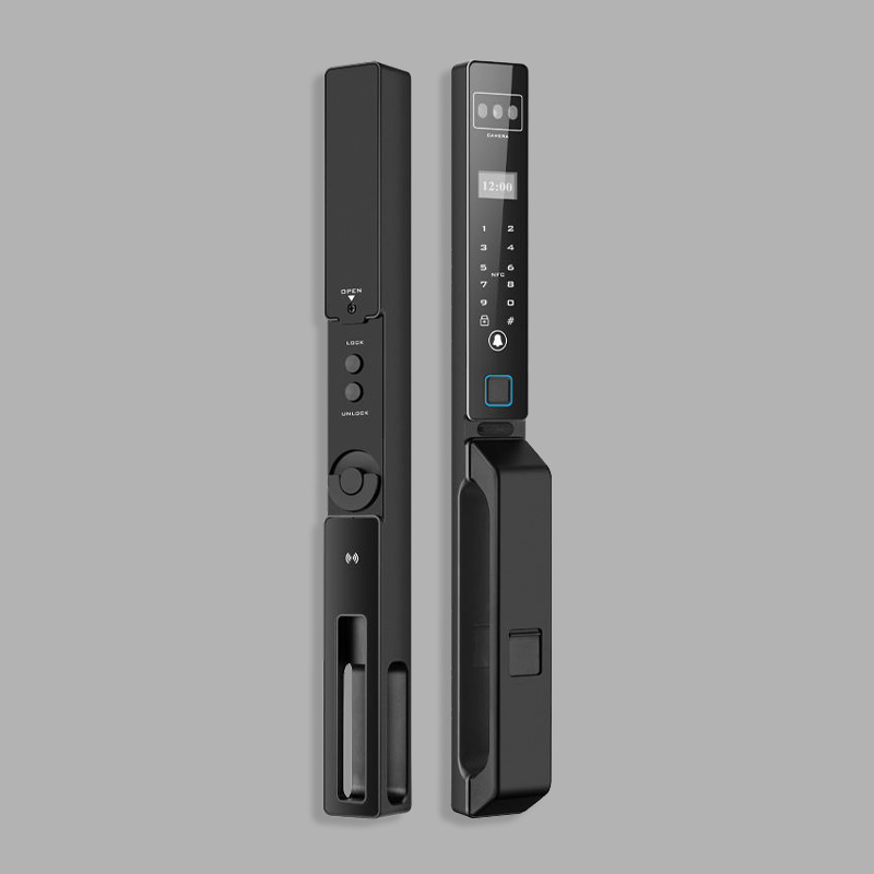 Narrow-bezel automatic face recognition smart door lock