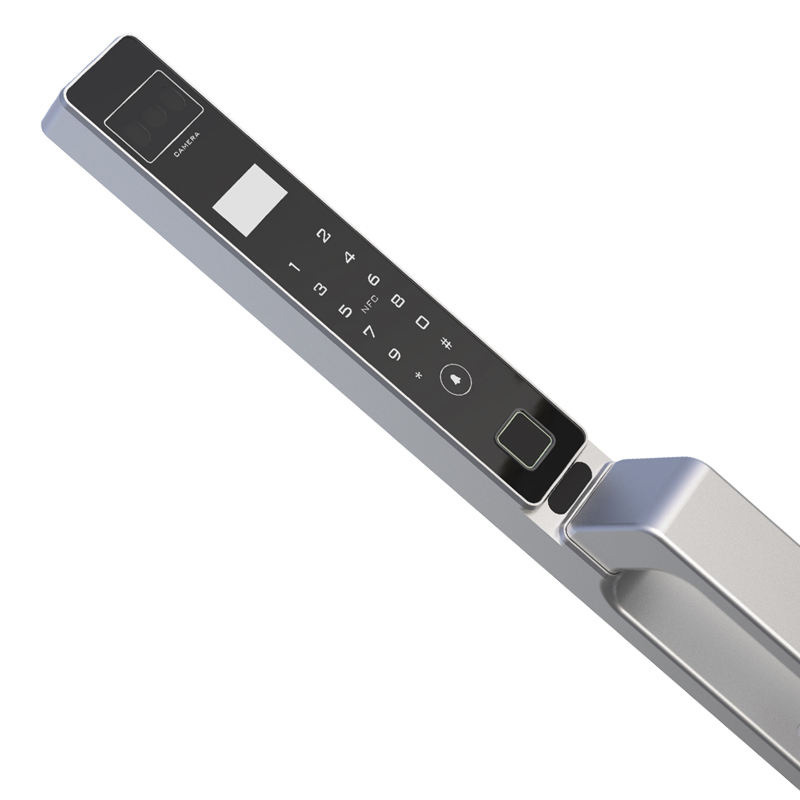 Narrow-bezel automatic face recognition smart door lock